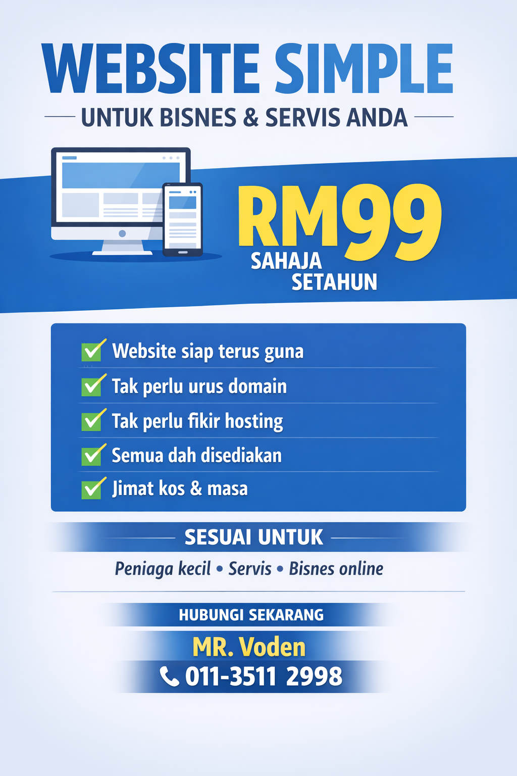 Website Simple Rm99/Year